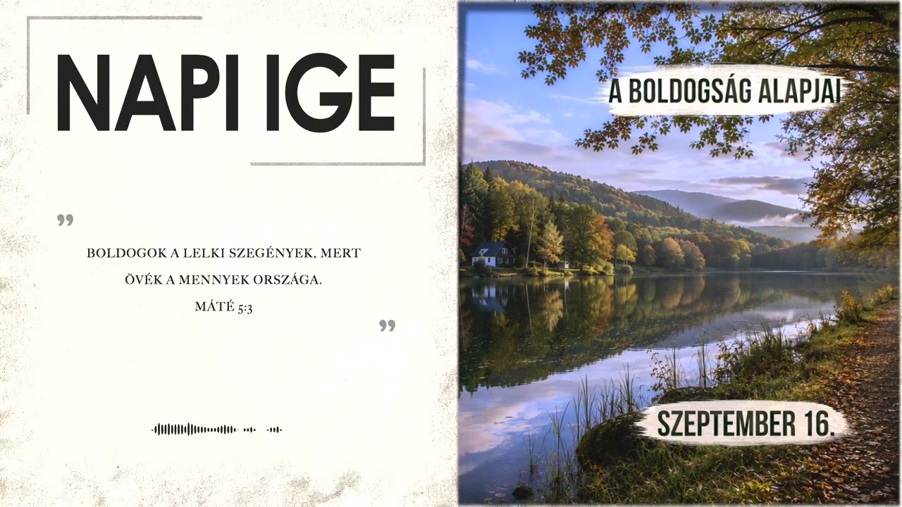 Napi IGE | A boldogság alapjai | 2026.09.16