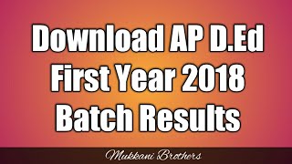 Download AP D.Ed First Year 2018 Batch Results screenshot 3
