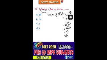ECET 2025 Maths Guide | How to Score High & Get the Best Rank! 🚀 | Q-171 Explained