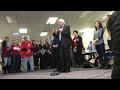 Bernie Sanders Addresses Iowa Volunteers Hours Before Caucuses
