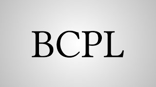 What Does "BCPL" Stand For?