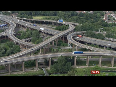 Spaghetti Junction at 50 years old (UK) - BBC News - 24th May 2022
