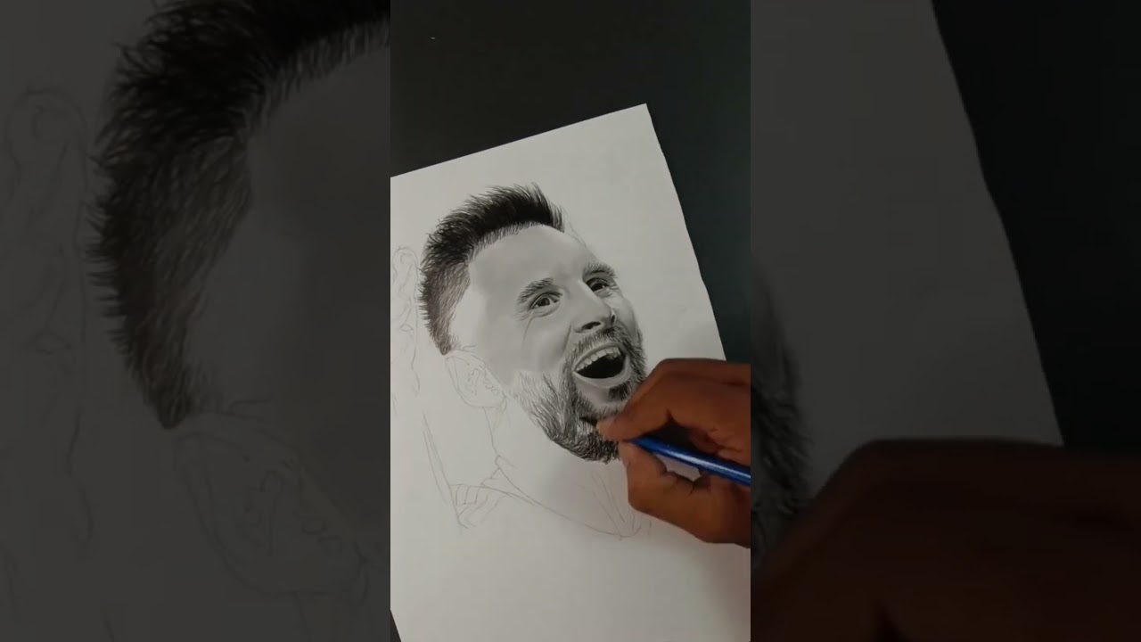 Pencil Drawing of @leomessi  