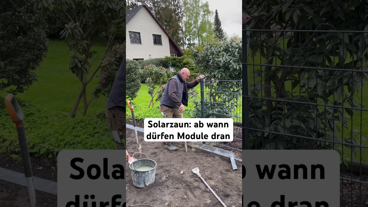 Ronny erklärt! Erst der Zaun, später die PV-Module! 