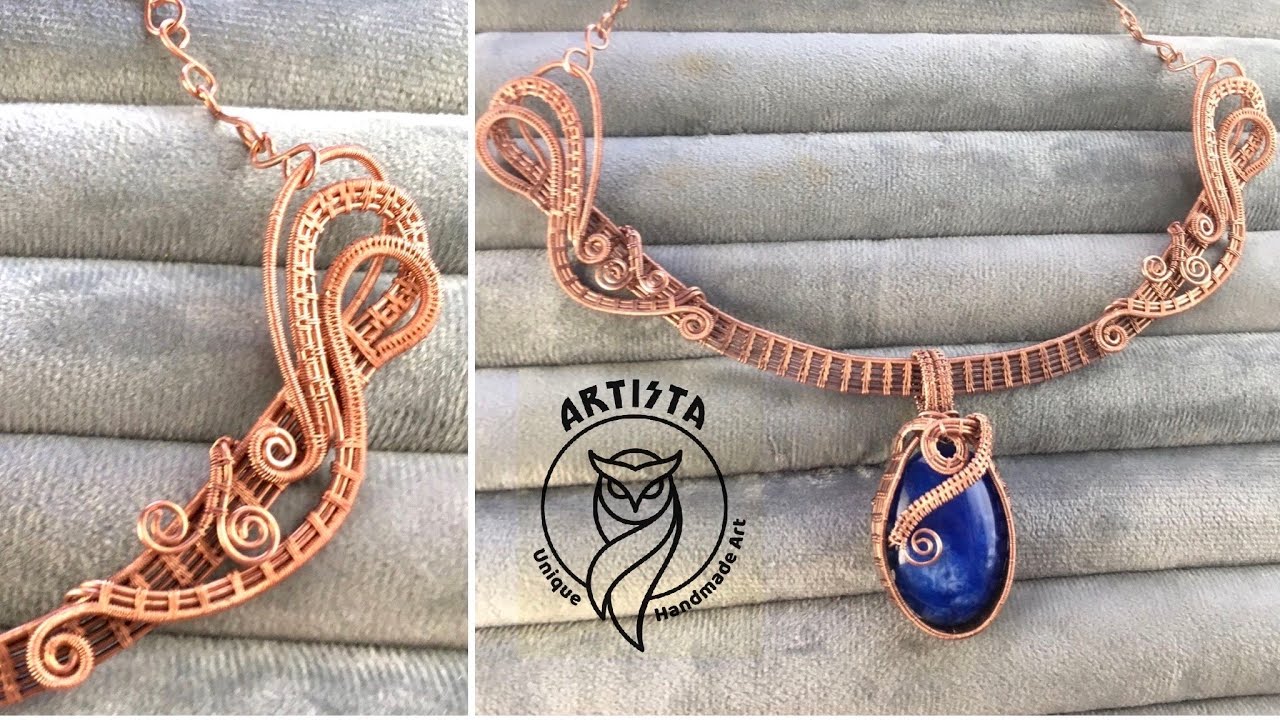 ورشه عمل كوليه من سلك النحاس بطريقه سهله وشيك 😎🤩 p1