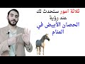 ثلاثة امور ستحدث لك إذا رأيت الحصان الأبيض في المنام L تفسير حلم رؤية الحصان الابيض في المنام