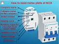 How to read name plate of MCB