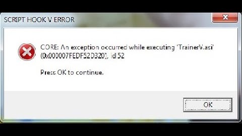 FIX Script Hook V Error CODE  An error occurred while executing 