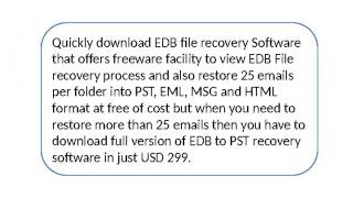Export EDB to PST