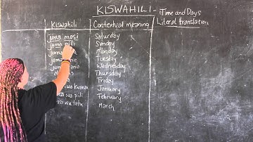 Video #12 - GO! presents: BEST Swahili Tutorial - TIME & DAYS (live from Tanzania)