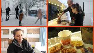 AİLECE KAR OYNADIK🤲POPEYES SİPARİŞ ETTİK😋SEVGİLİLER GÜNÜ HEDİYESİ💕EŞİM ÇOCUKLAR İÇİN YAPTI🥰