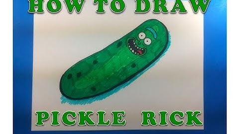 How to draw Pickle Rick