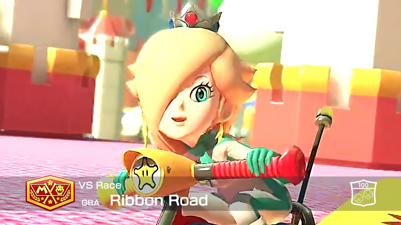 Mario Kart 8 Deluxe Rosalina in Ribbon Road 170 YouTube