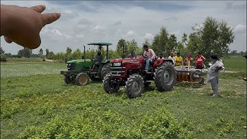 Yuvo tech 585 4*4 vs John deer 5050d 4*4 #farming #youtubeshorts #jattlife #mahindra #johndeere