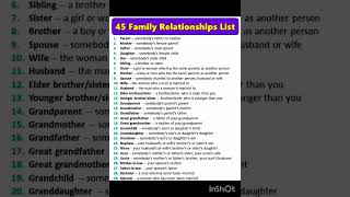 45 Family Relationships List-52