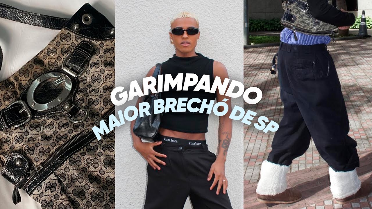 GARIMPANDO NO MAIOR BRECHÓ DE SÃO PAULO| bolsa da guess, mala e muito sapato