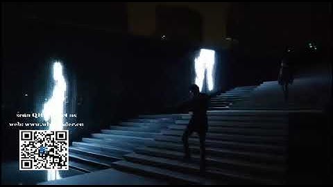 human shadow Interactive  Kinect interactive wall