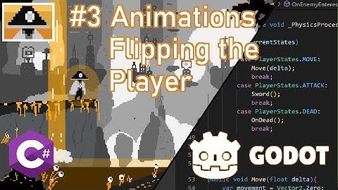 C# Metroidvania in Godot | 3 | Coding the animation, flipping the player & Exporting variable