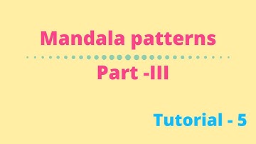 Learn how to draw mandala pattern designs - part 3 - mandala art for beginners - Tutorial 5