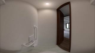 トイレ(Toilet)の てすり , ペーパーホルダー(紙巻器) , リモコン の 標準 取り付け 位置について (＊ VR , 360° )