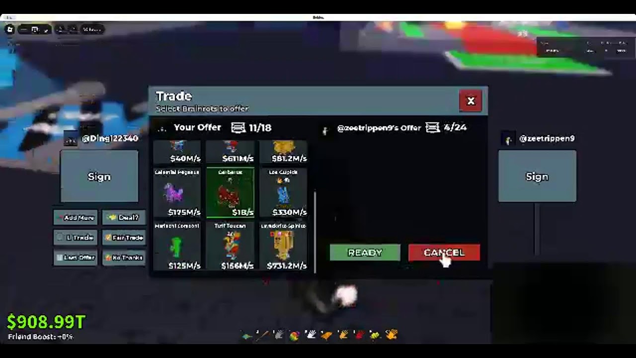 trading in sab trade machine only - YouTube