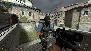 Counter Strike Source Cobblestone Bots #40 Only Sniper Rifles