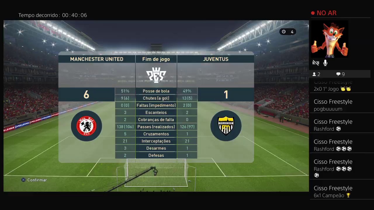 cissofreestyle 2x0 e 6x1 robgoltda - PES 2019 Final do XVII Rachao FCFV