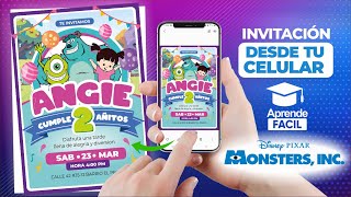 How to create a Monster Inc invitation