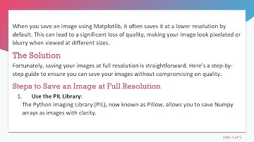 How to Save an Image in Full Resolution Using Matplotlib