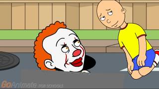 Caillou loses his toy in the sewer