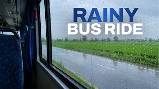 Details Relaxing Bus Ride in the Rain Rain on Window & Peaceful Countryside Ambience Update