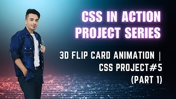 🎴 3D Flip Card Animation ( Part 1) | Modern CSS Project #5 | CSS in Action Project Series