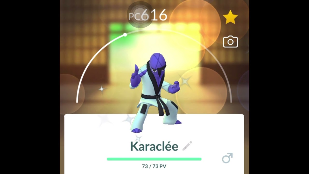 Pokemon Go Shiny Sawk Karaclee Youtube