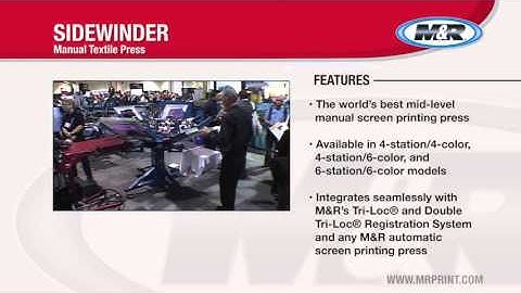 M&R Sidewinder Manual Screen Printing Press | Dave Roper Ltd