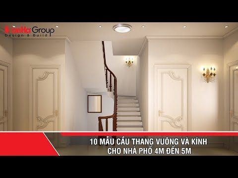 Video 10 mẫu cầu thang vuông và kính cho nhà phố 4m đến 5m - youtube