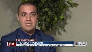 Las Vegas woman loses consciousness twice, sues after donating blood plasma