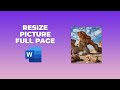How to resize a picture in Word to fit a page