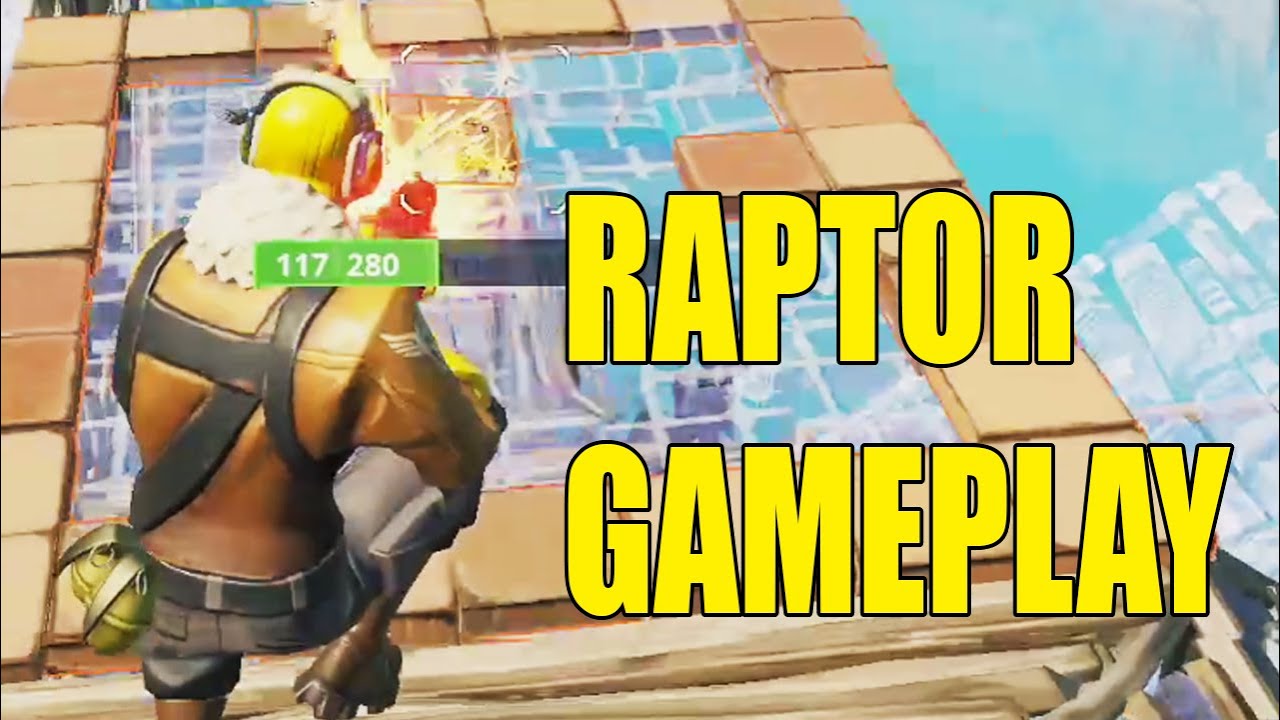 RAPTOR SKIN Game Play in Fortnite Zone Wars