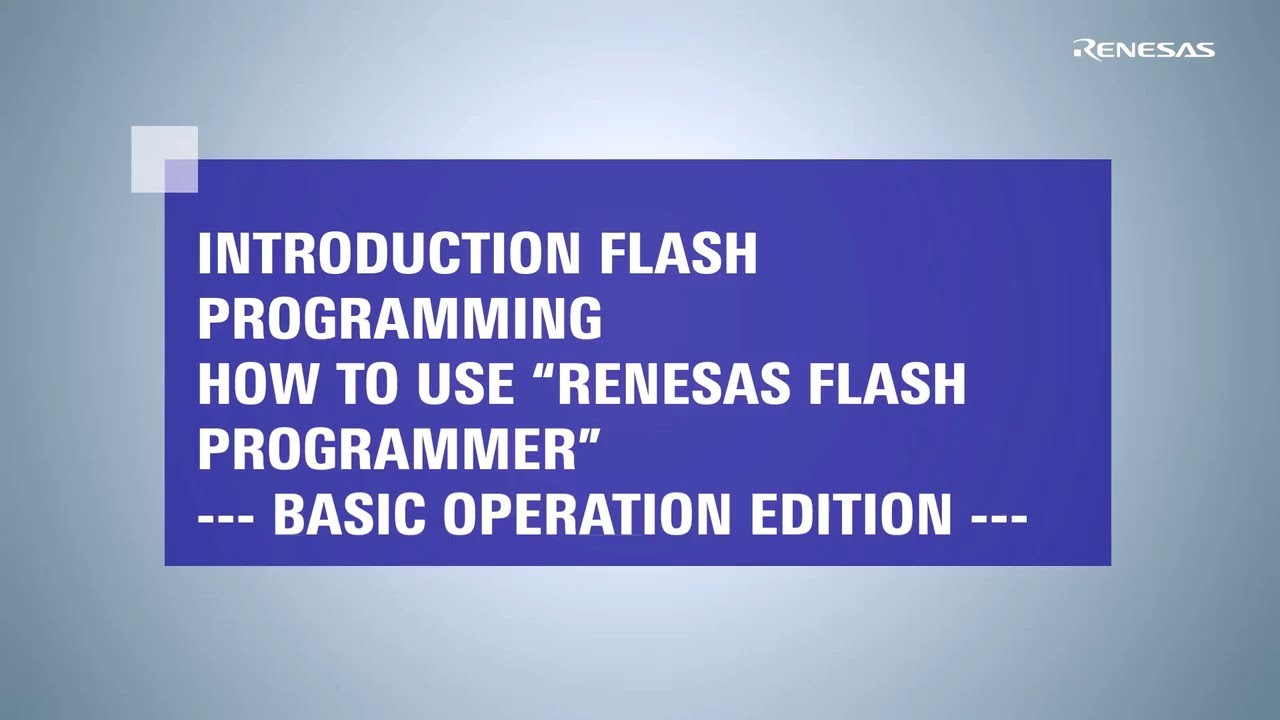 How to Use the Flash Programmer (Basic Operation Edition) - YouTube