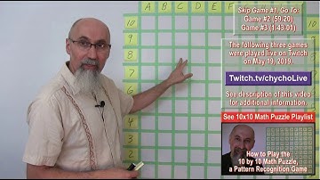 ASMR Math: Three Games of the 10 by 10 Math Puzzle - Male, Soft-Spoken, Paper, How to Play