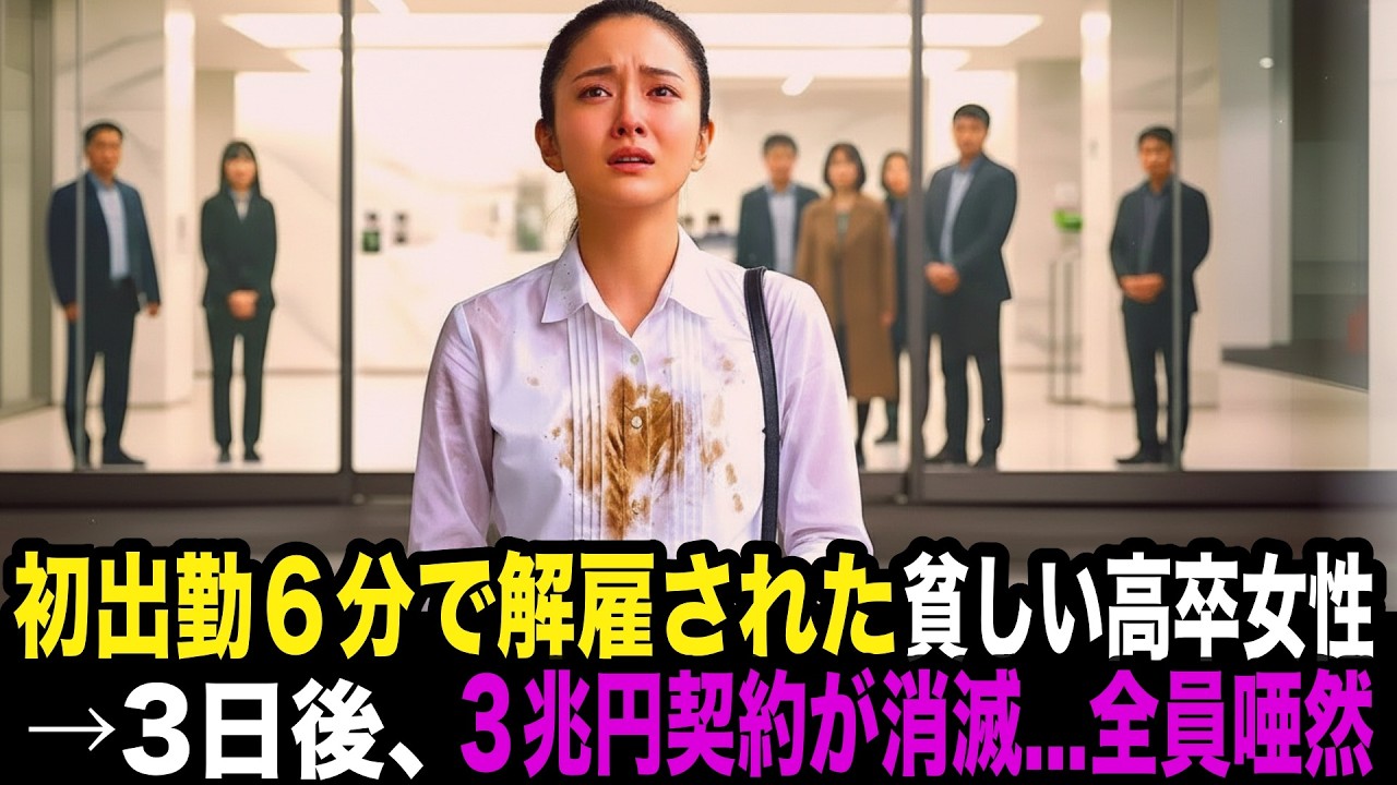初出勤６分で解雇された貧しい高卒女性。助けた外国人の正体は…３日後、３兆円契約が消滅