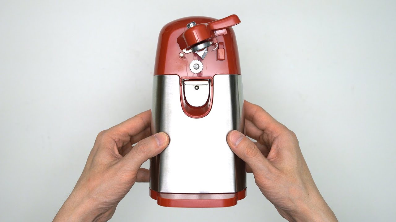 Basics Electric Can Opener, Red