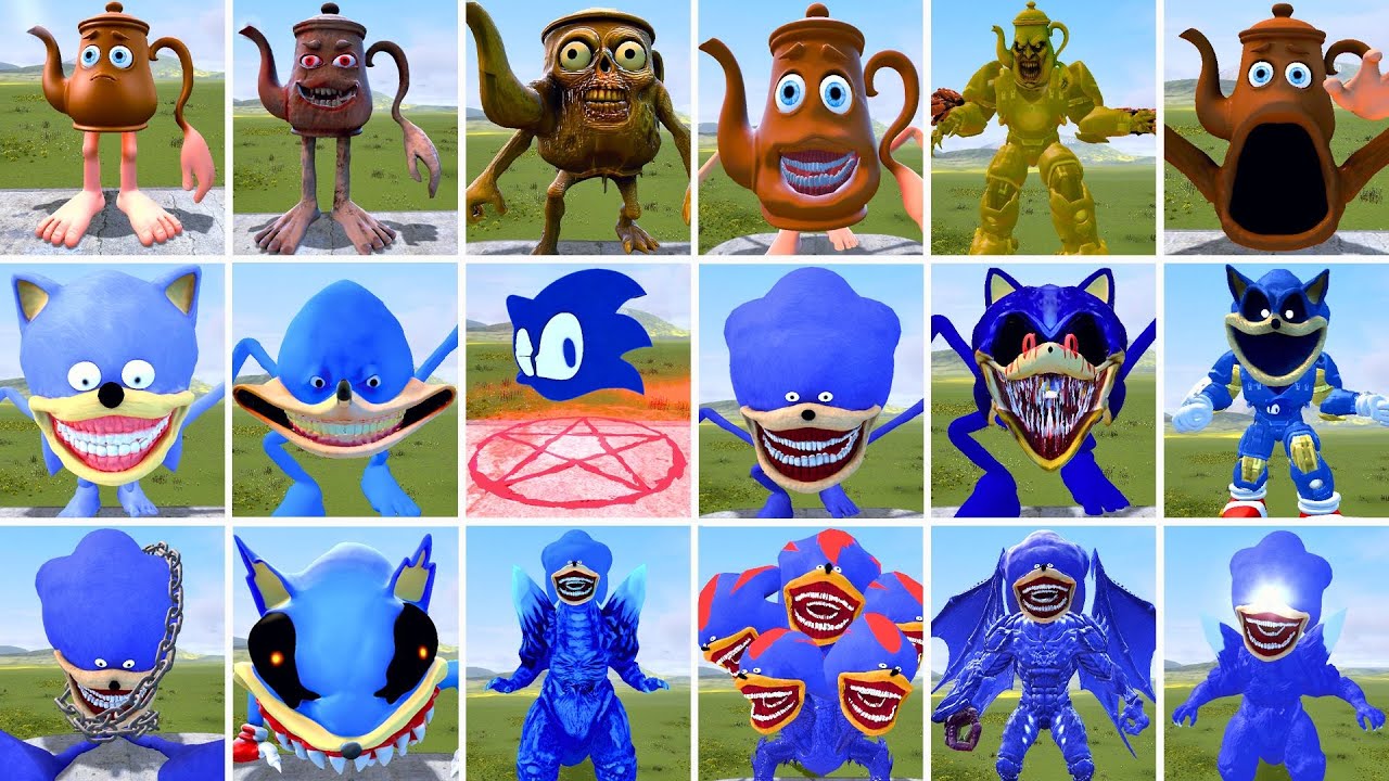 NEW EVOLUTION SONIC ROBLOX TAPES FALIMY VS ALL TA TA TA SAHUR In Garry's Mod!