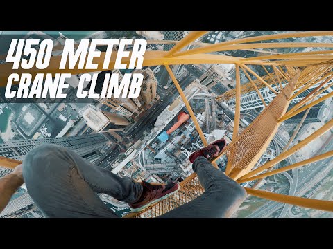 Free Climbing the TALLEST Crane in Dubai *450 METERS*