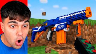 Minecraft pero los Drops son ARMAS NERF