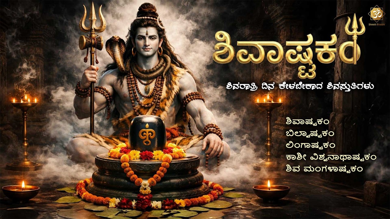 ಶಿವಾಷ್ಟಕಂ | Shivaratri Special Kannada Shiva Stuti Collection | Bilvashtakam | Lingashtakam