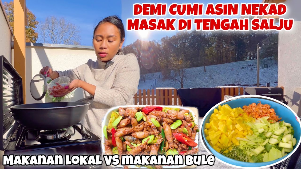 NEKAD MASAK DI SUHU -4 DEMI CUMI ASIN DAN SALAD BULE