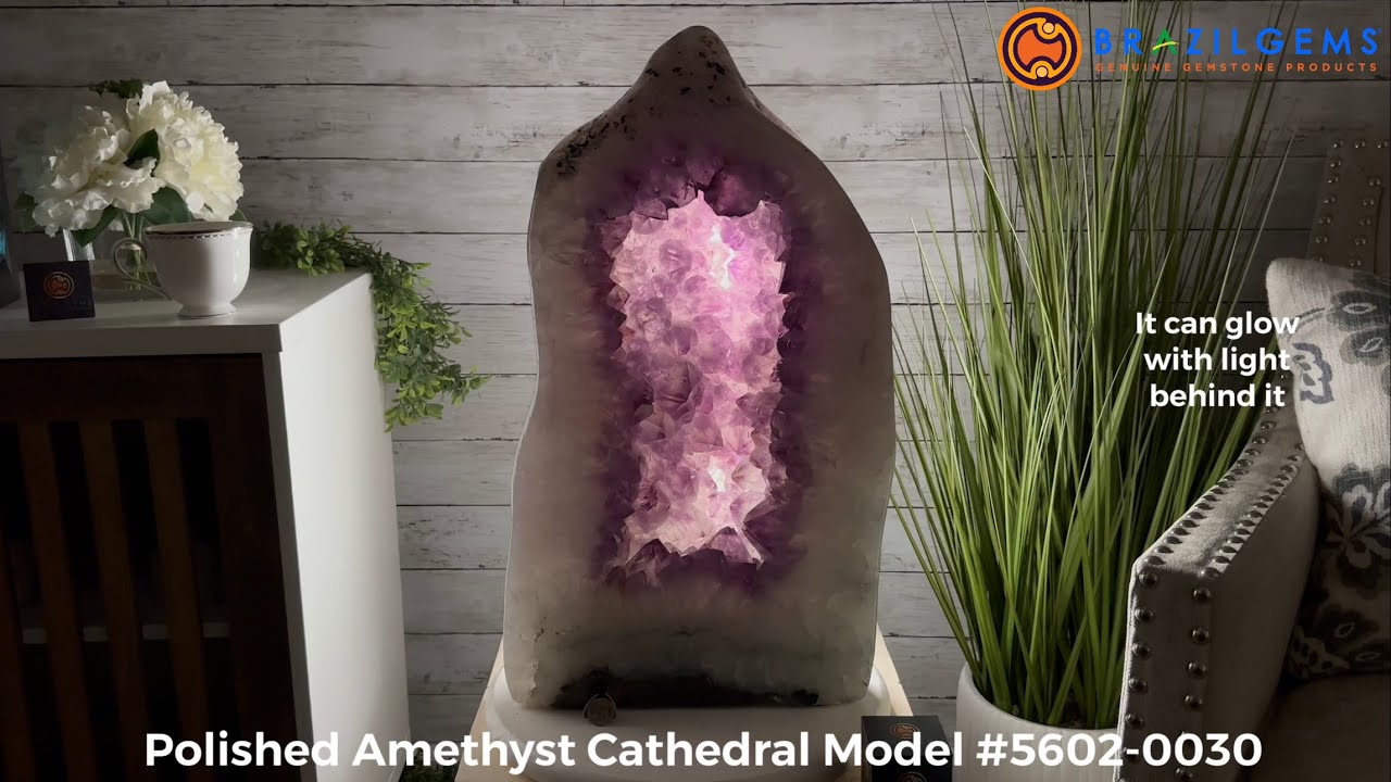 Model # 5602-0030 Polished Amethyst Cathedral by BrazilGems.com 🏷 FOR SALE🛍🛒Shop Now