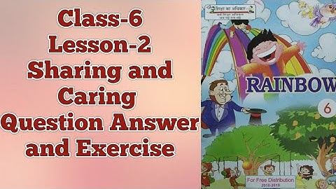 Class-6 | Question Answer and Exercise of Sharing and Caring (lesson 2) | Rainbow | UP-BOARD
