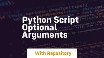 python script optional arguments